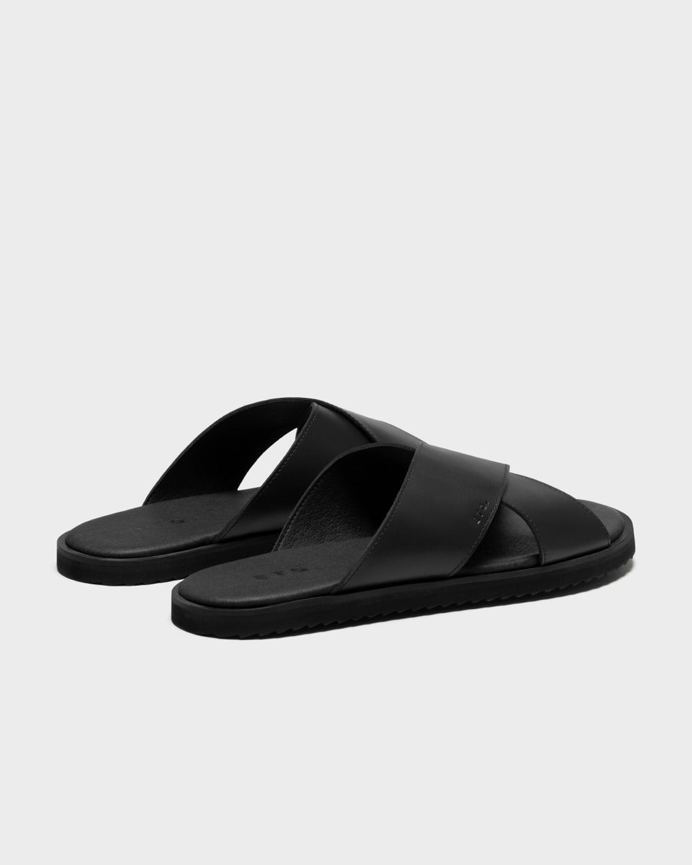 SL 03 Full Grain Black – cross strap slides in black full grain leather, photo 9