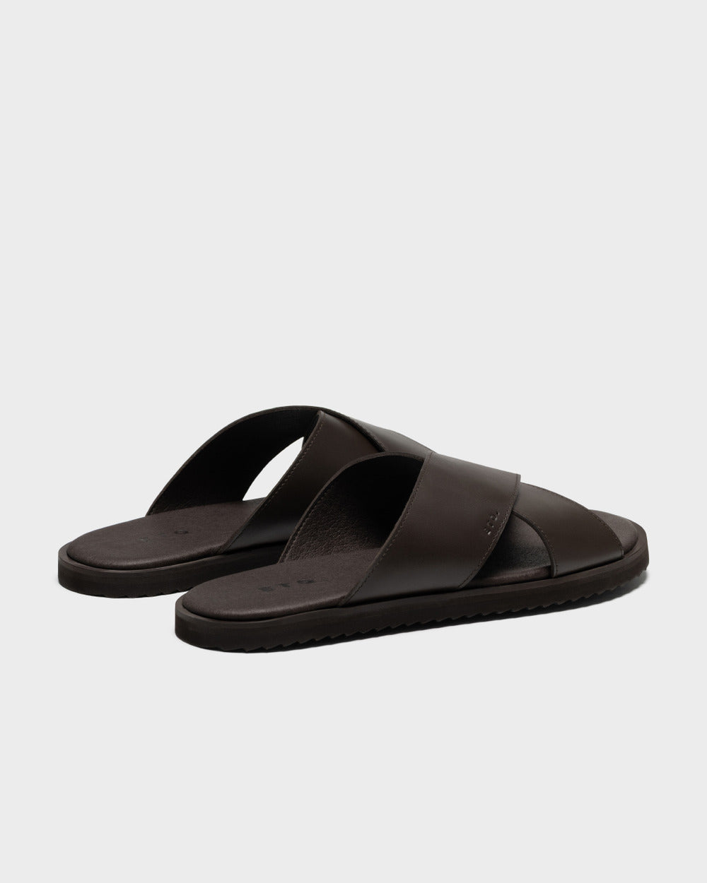 SL 03 Full Grain Chocolate – cross strap slides in brown full grain leather, photo 6
