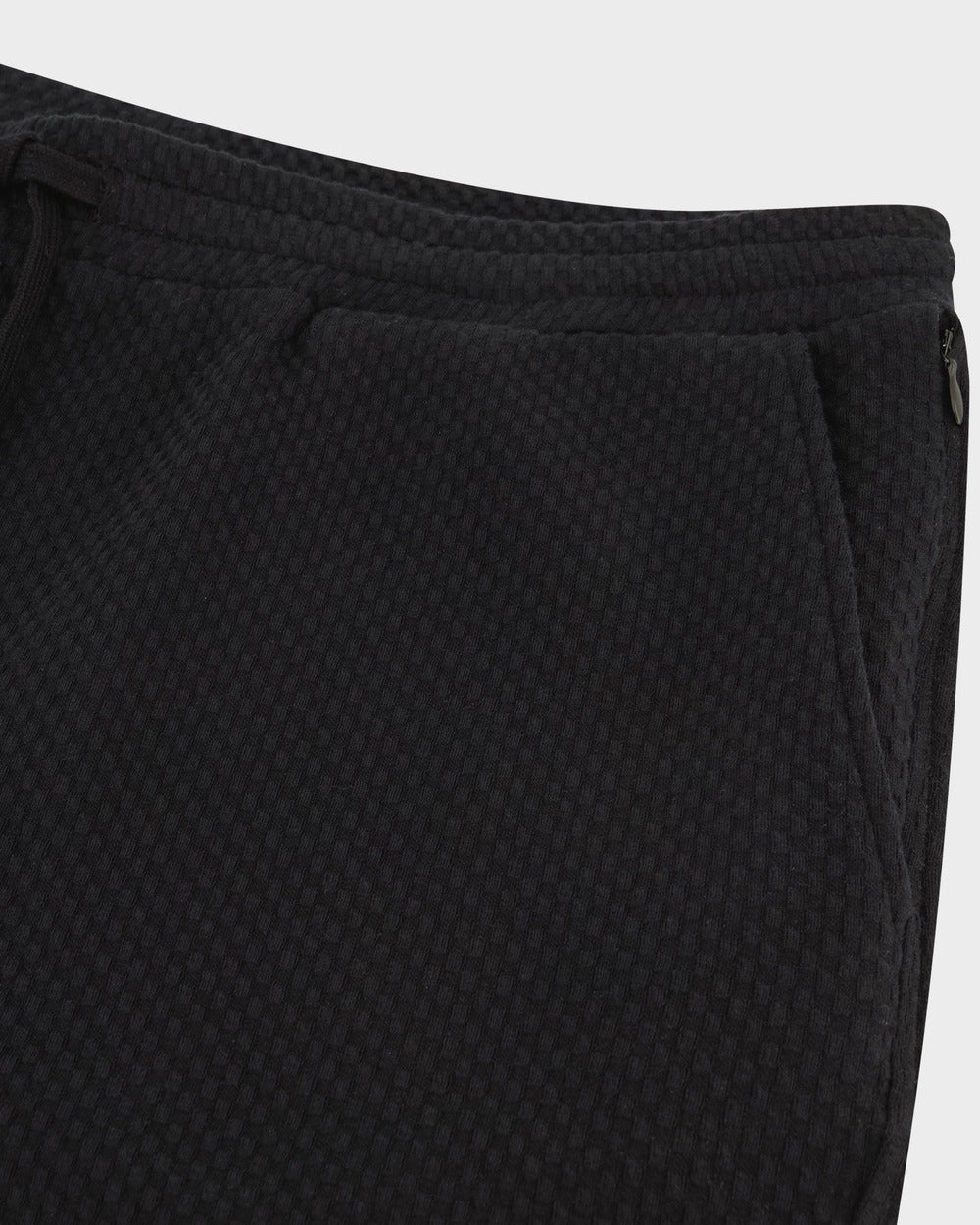 ST 02 Jacquard Black – shorts in black cotton jacquard, detail