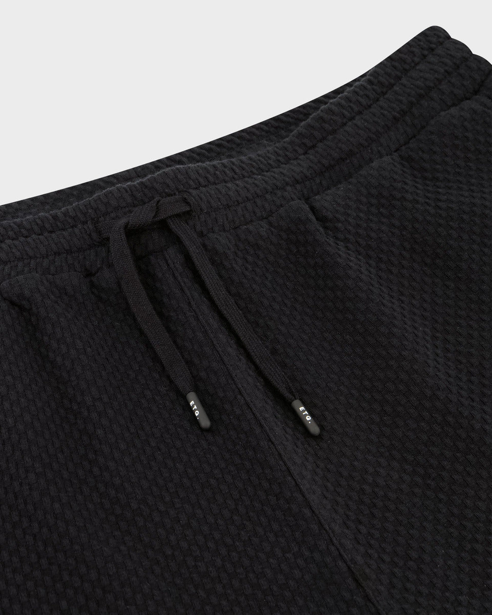 ST 02 Jacquard Black – shorts in black cotton jacquard, detail