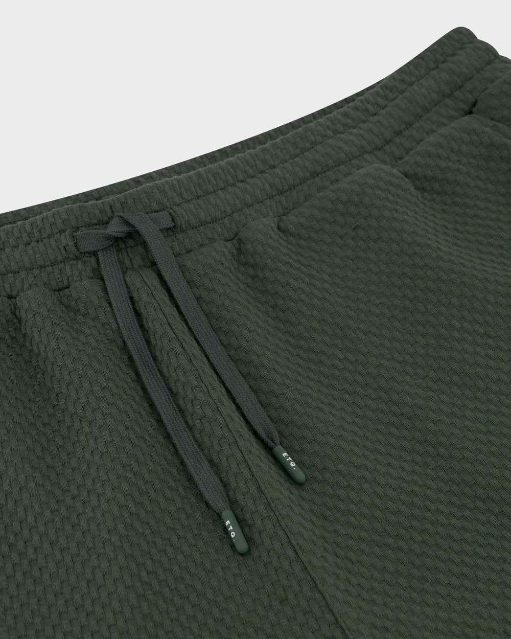 ST 02 Jacquard Forest Green – shorts in green cotton jacquard, detail