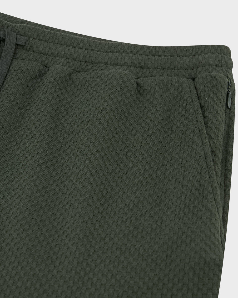 ST 02 Jacquard Forest Green – shorts in green cotton jacquard, detail