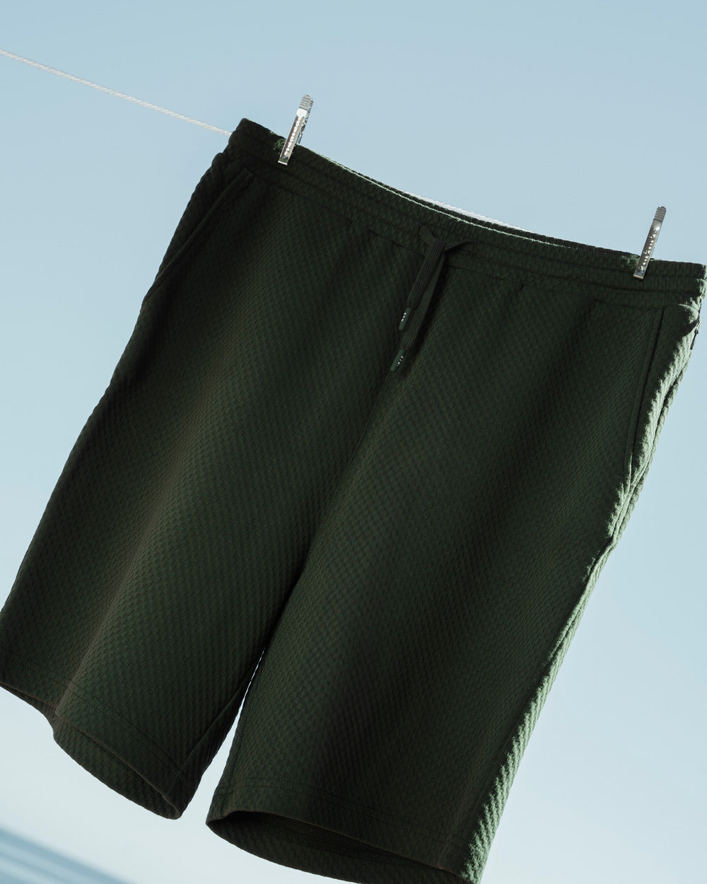 ST 02 Jacquard Forest Green – shorts in green cotton jacquard, photo 11