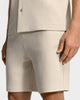 ST 02 Jacquard Sand – shorts in beige cotton jacquard, detail