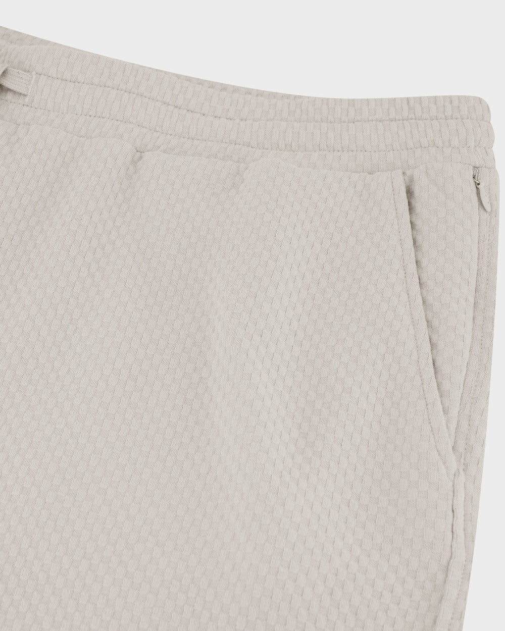 ST 02 Jacquard Sand – shorts in beige cotton jacquard, detail