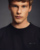 SW 01 Marked Black 2.0 – sweatshirt in black stretch cotton, photo 3