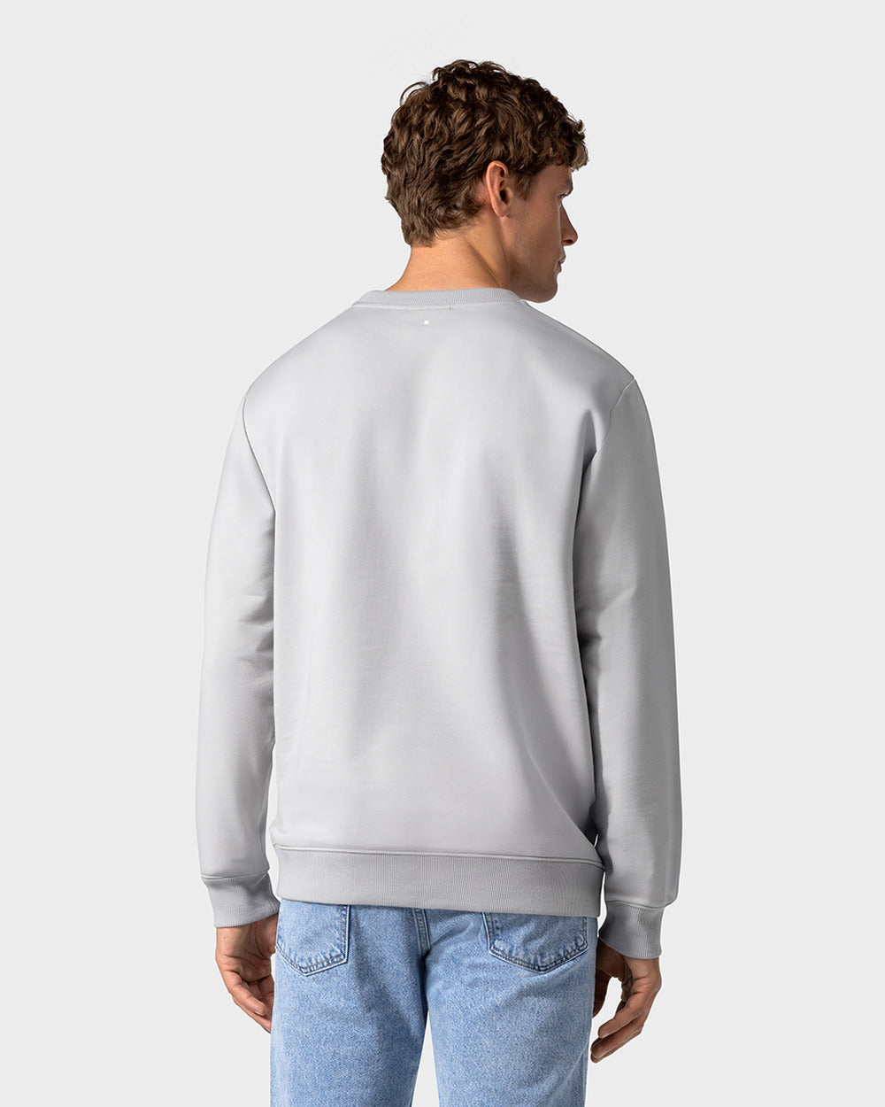 SW 01 Marked Cement Grey 2.0 – sweatshirt in grey stretch cotton, photo 3