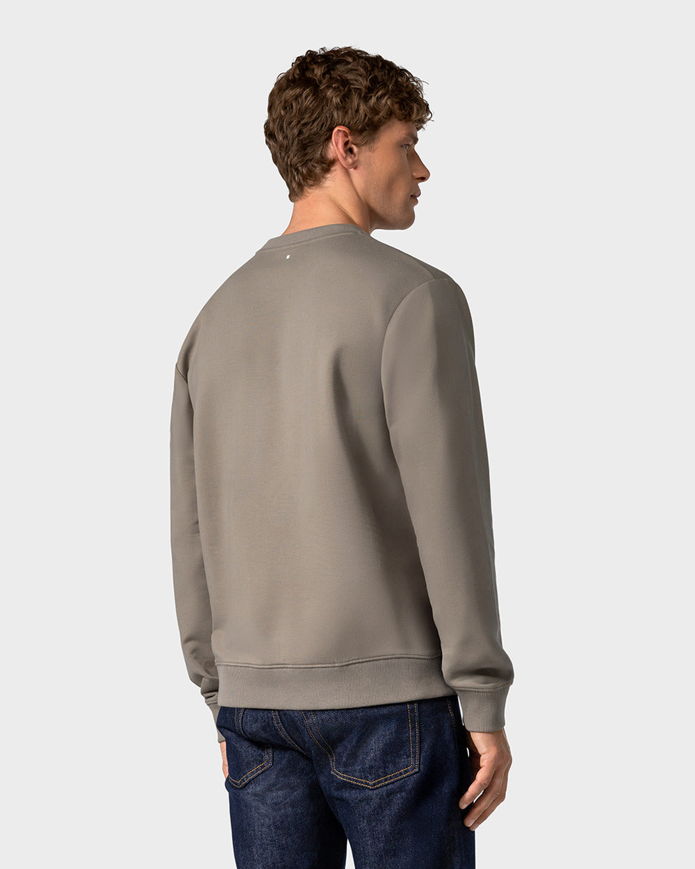 SW 01 Marked Desert Taupe 2.0 – sweatshirt in taupe stretch cotton, photo 7
