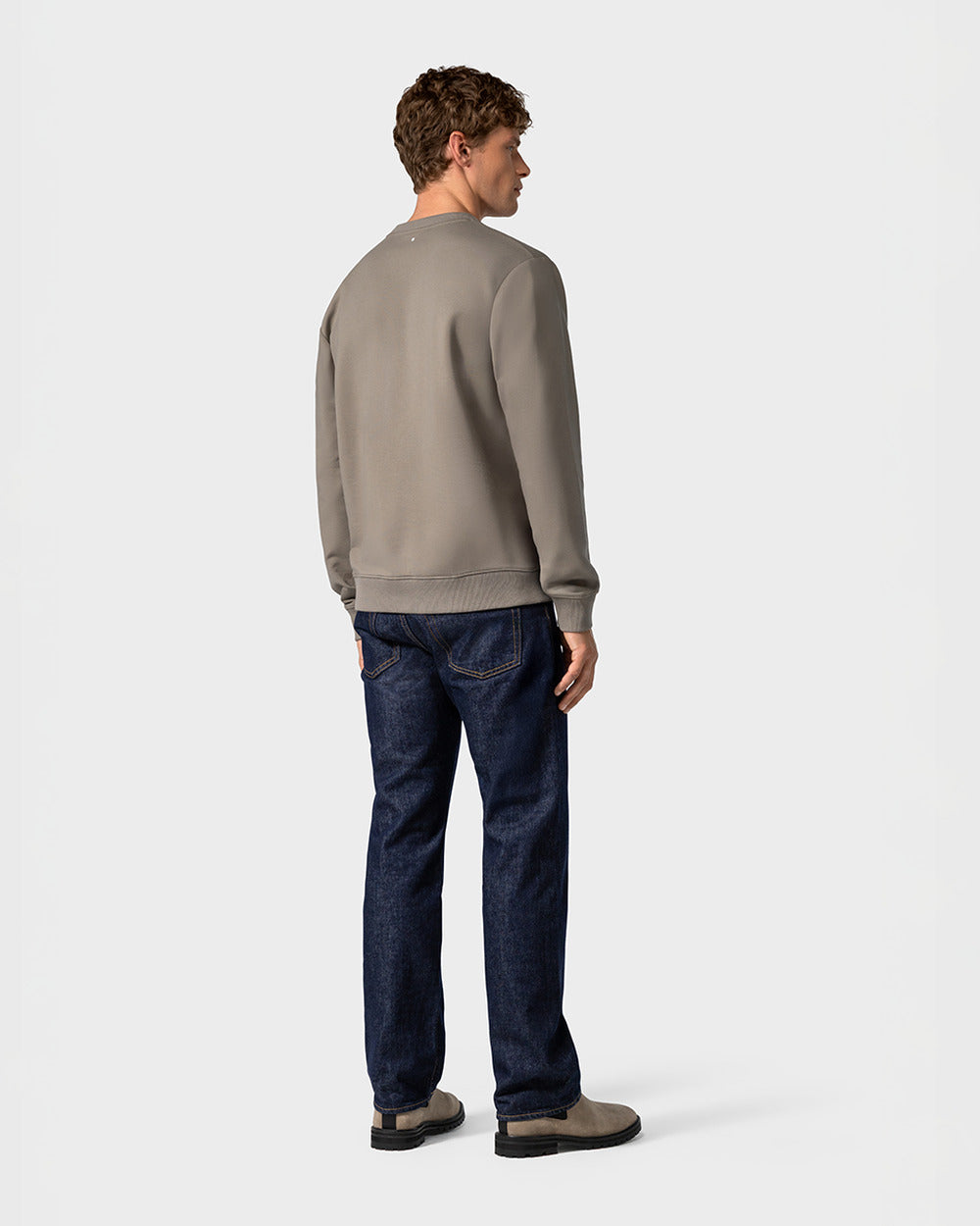 SW 01 Marked Desert Taupe 2.0 – sweatshirt in taupe stretch cotton, photo 10