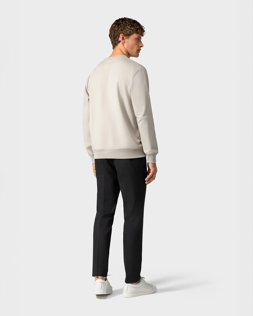SW 01 Marked Sand 2.0 – sweatshirt in beige stretch cotton, photo 12