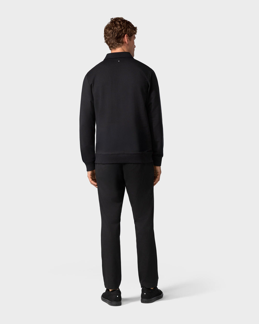 SW 02 Marked Half Zip Black 2.0 – half zip sweatshirt in black stretch cotton, photo 10