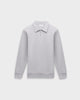 SW 02 Marked Half Zip Cement Grey 2.0 – half zip sweatshirt in grey stretch cotton