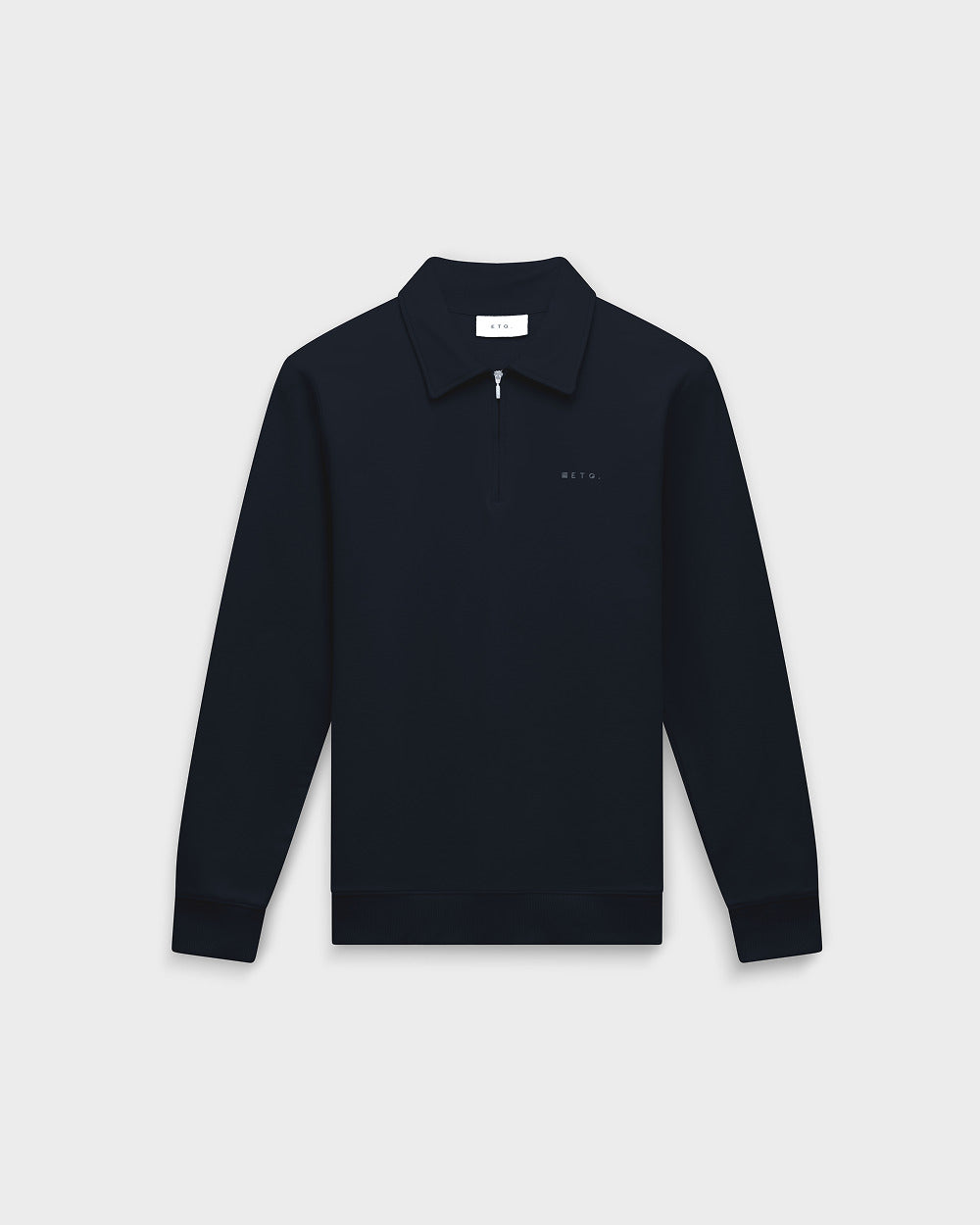 SW 02 Marked Half Zip Blueberry 2.0 – half zip sweatshirt in blue stretch cotton