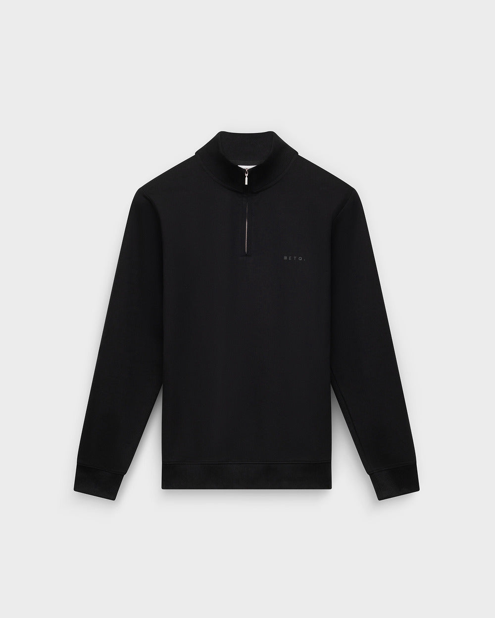 SW 03 Marked Half Zip Black – half zip sweatshirt in black stretch cotton