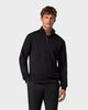SW 03 Marked Half Zip Black – half zip sweatshirt in black stretch cotton