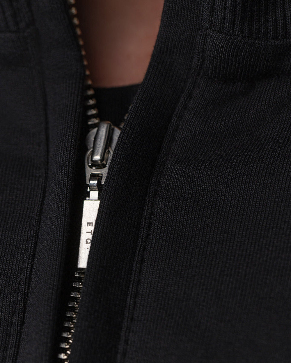 SW 03 Marked Half Zip Black – half zip sweatshirt in black stretch cotton, photo 8