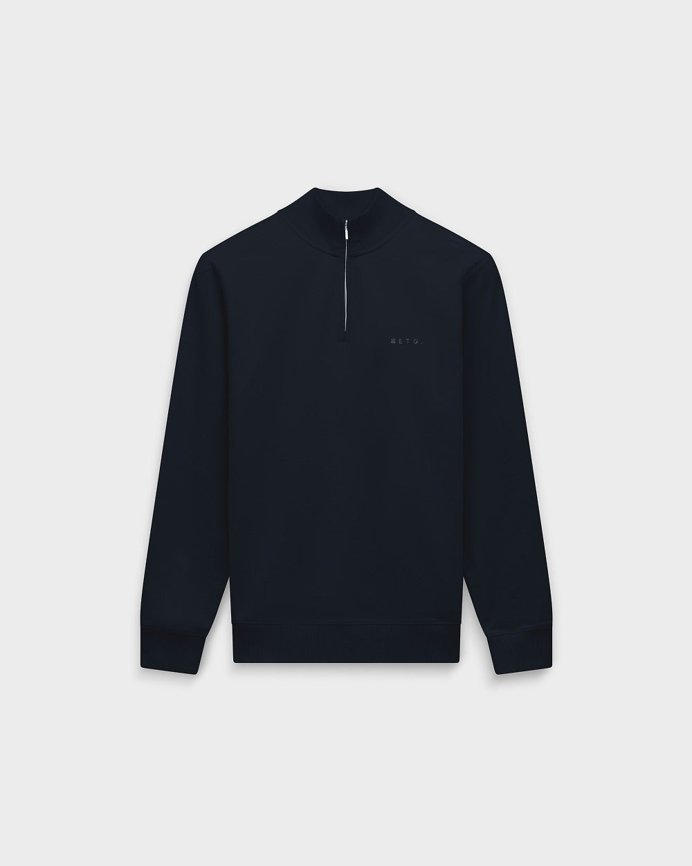 SW 03 Marked Half Zip Blueberry – half zip sweatshirt in blue stretch cotton