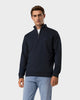 SW 03 Marked Half Zip Blueberry – half zip sweatshirt in blue stretch cotton
