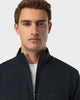 SW 03 Marked Half Zip Blueberry – half zip sweatshirt in blue stretch cotton