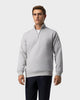 SW 03 Marked Half Zip Cement Grey – half zip sweatshirt in grey stretch cotton