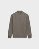 SW 03 Marked Half Zip Desert Taupe – half zip sweatshirt in taupe stretch cotton
