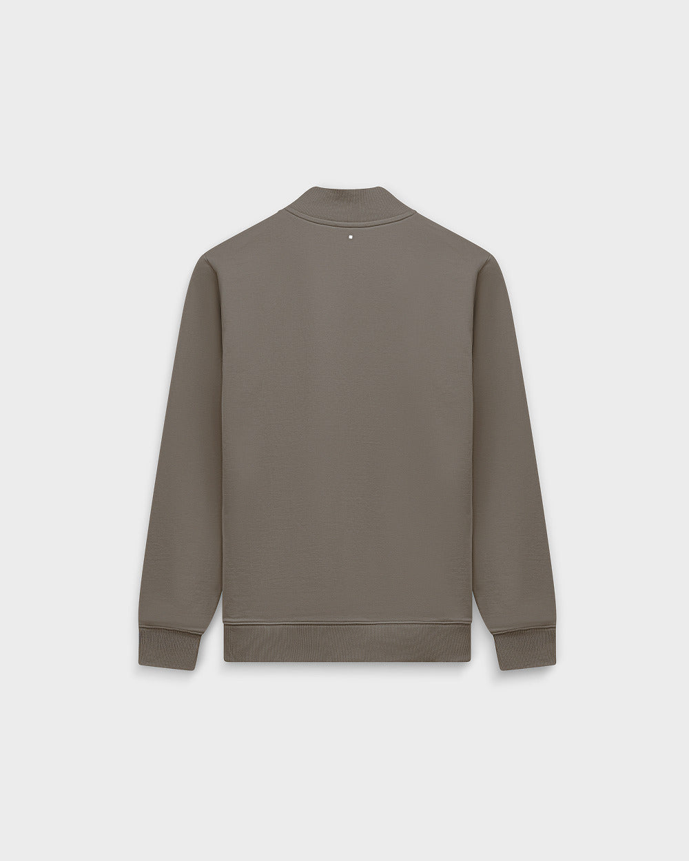SW 03 Marked Half Zip Desert Taupe – half zip sweatshirt in taupe stretch cotton, photo 6