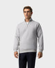 SW 03 Marked Half Zip Cement Grey – half zip sweatshirt in grey stretch cotton