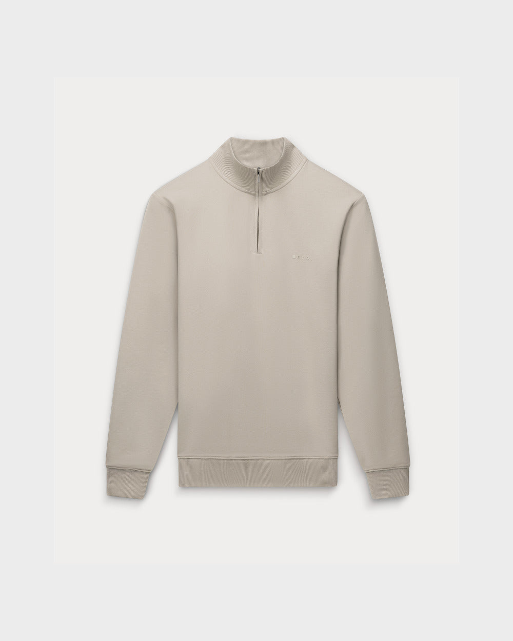 SW 03 Marked Half Zip Sand – half zip sweatshirt in beige stretch cotton