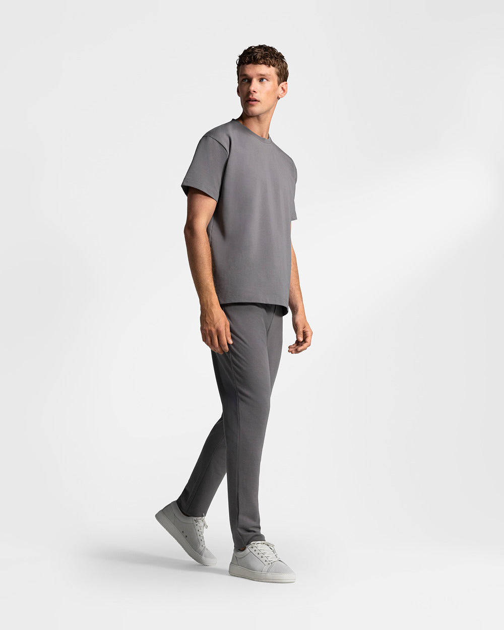 TP 01 Essence Slim Anthracite 2.0 – trousers in grey Punto di Roma stretch, photo 5