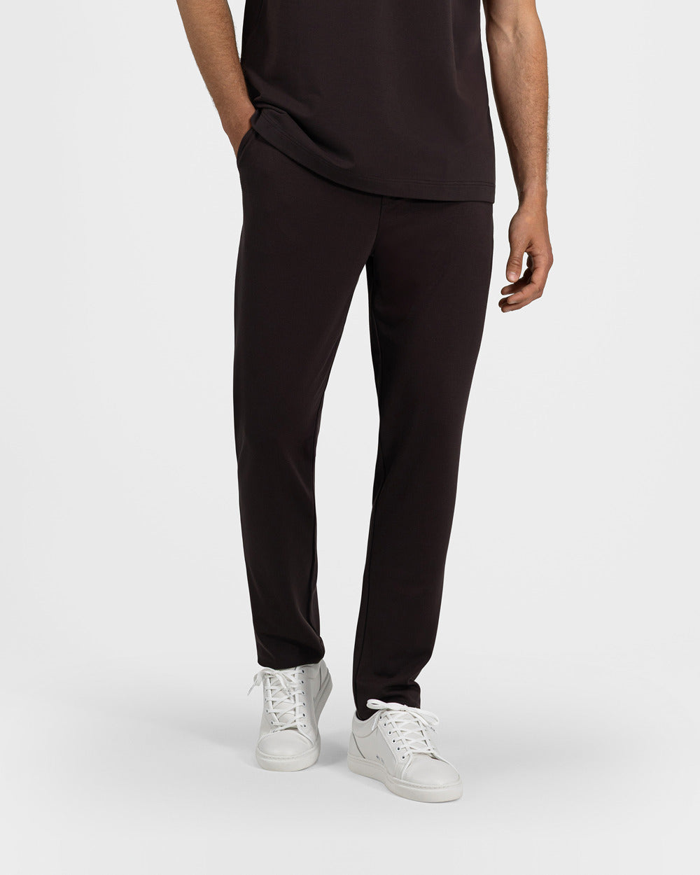 TP 01 Essence Slim Chocolate 2.0 – trousers in brown Punto di Roma stretch, photo 2