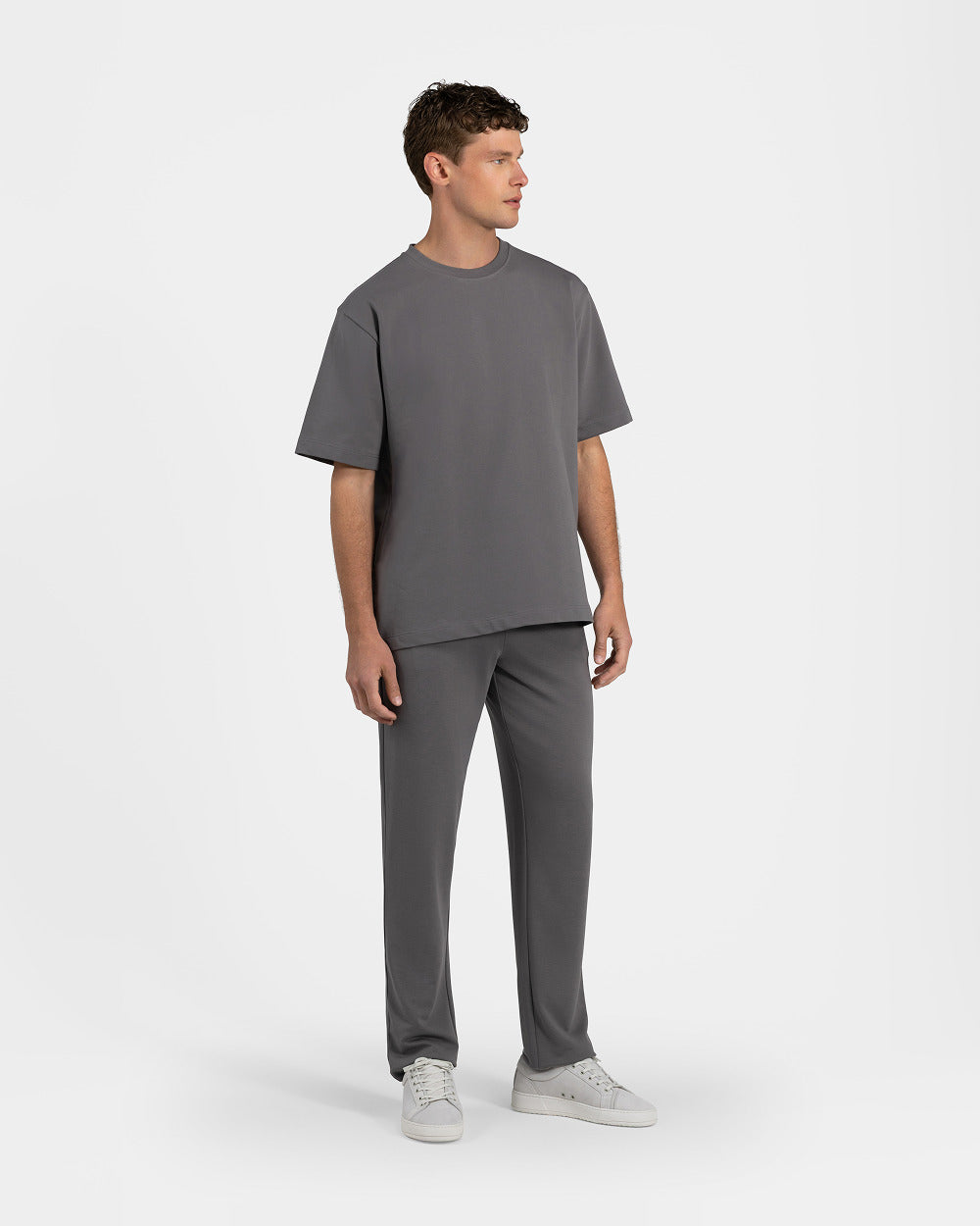 TP 01 Essence Straight Anthracite 2.0 – trousers in grey Punto di Roma stretch, photo 6