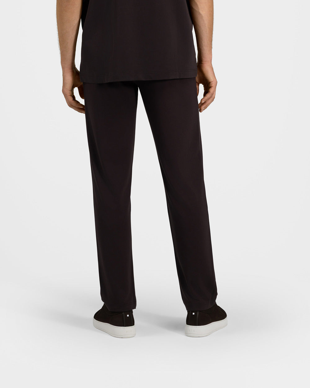 TP 01 Essence Straight Chocolate 2.0 – trousers in brown Punto di Roma stretch, photo 3
