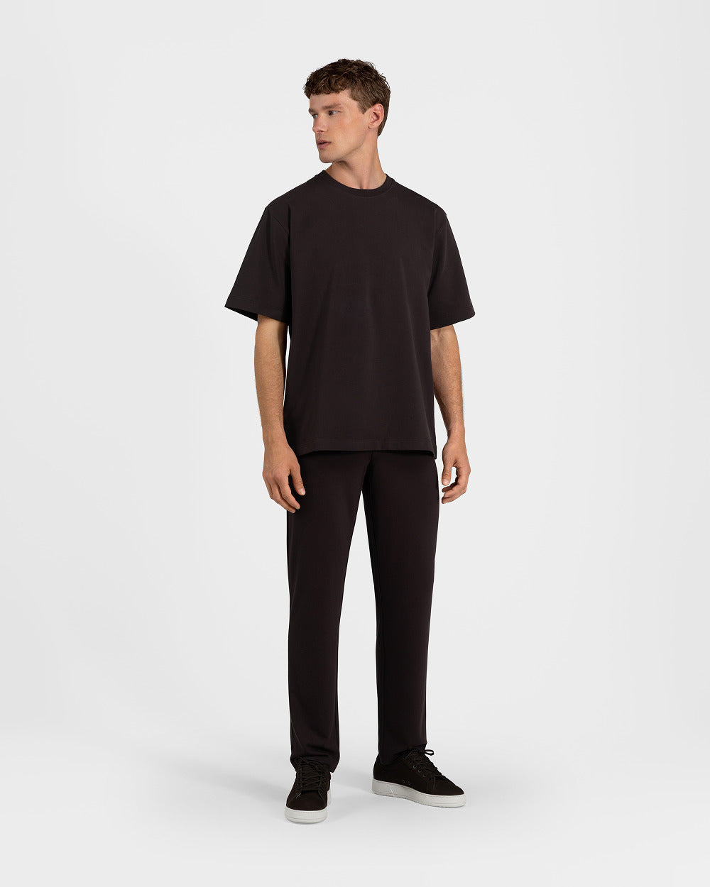 TP 01 Essence Straight Chocolate 2.0 – trousers in brown Punto di Roma stretch, photo 5