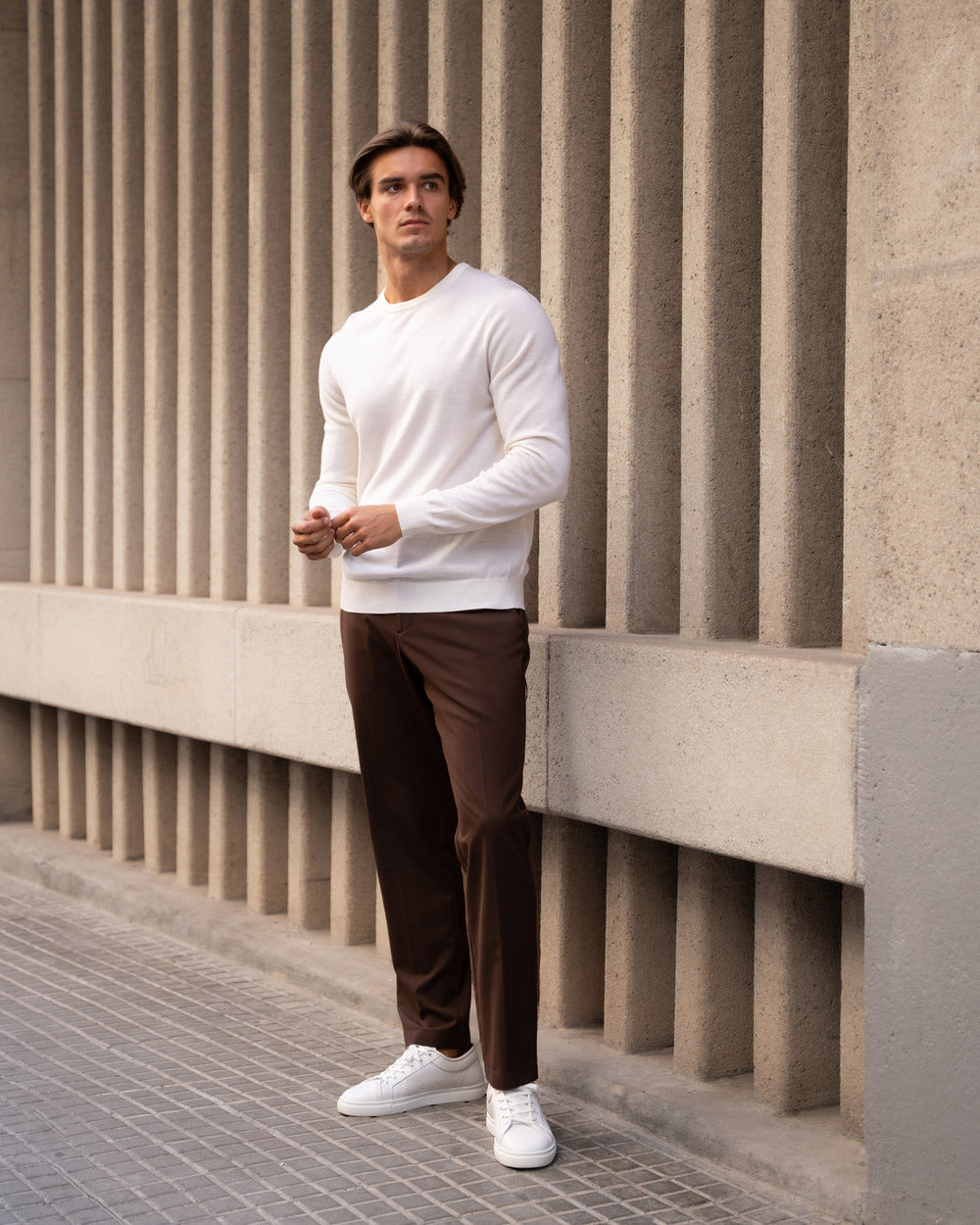 TP 02 Essence Chocolate – travel trousers in brown Traveller Weave, photo 7