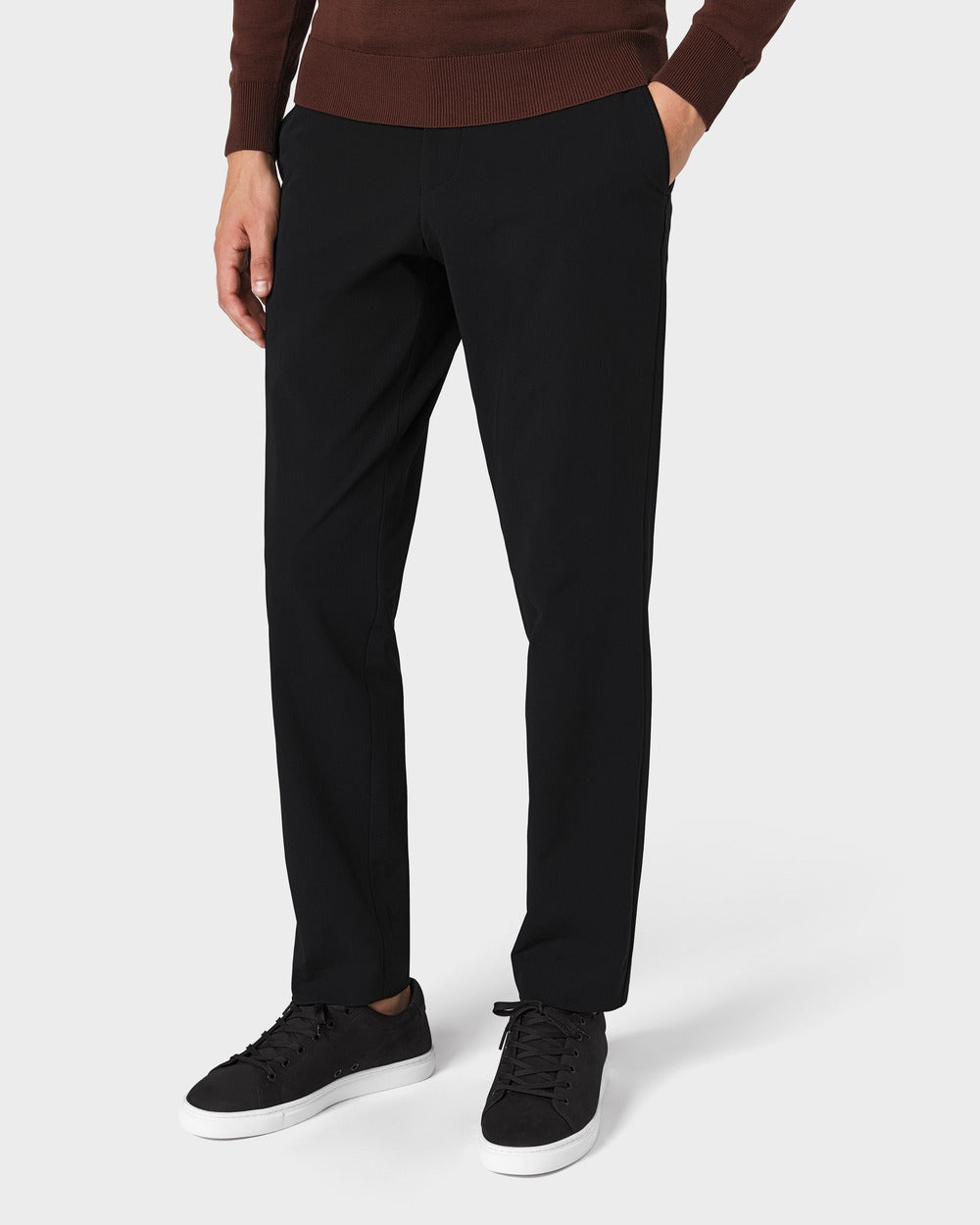 TP 03 Essence Black – trousers in black stretch fabric, photo 2