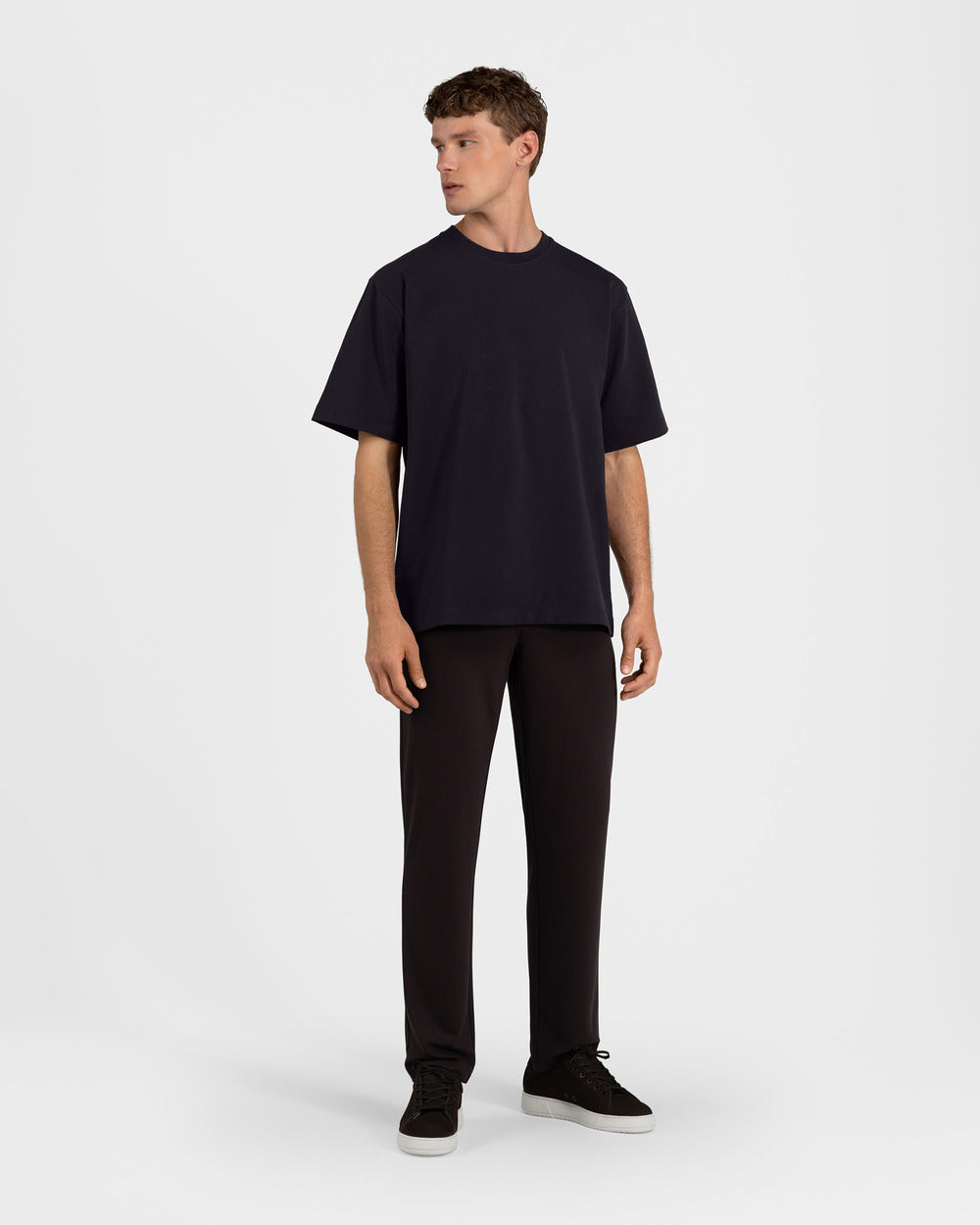 TS 01 Essence Oversized Heavyweight Black 2.0 – t-shirt in black stretch cotton, photo 7