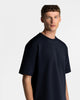 TS 01 Essence Oversized Heavyweight Blueberry 2.0 – t-shirt in blue stretch cotton, photo 3