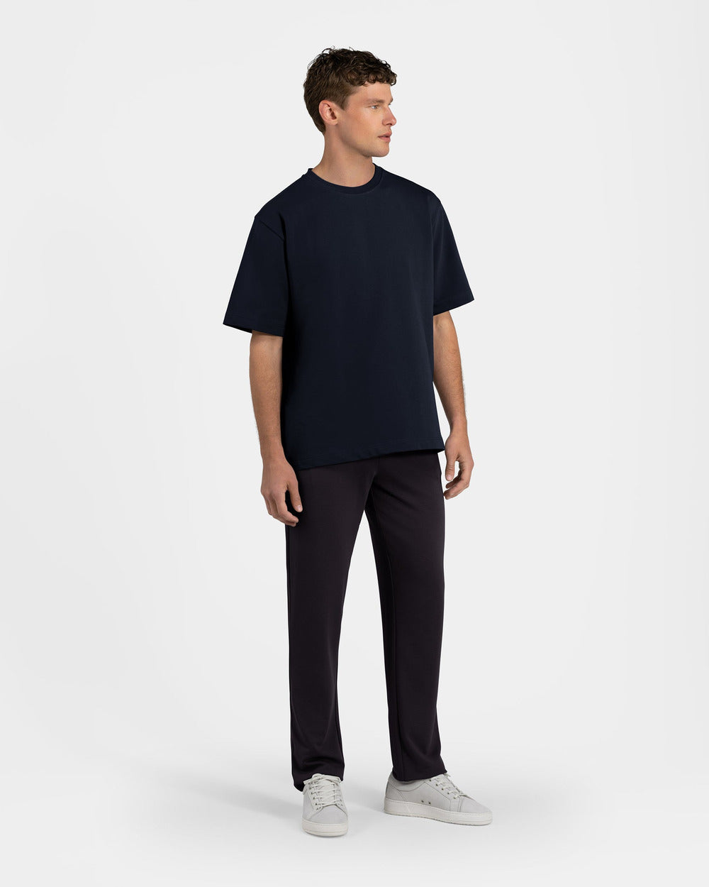 TS 01 Essence Oversized Heavyweight Blueberry 2.0 – t-shirt in blue stretch cotton, photo 7