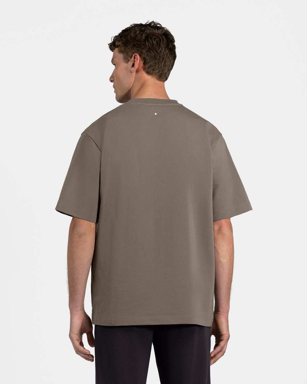 TS 01 Essence Oversized Heavyweight Desert Taupe 2.0 – t-shirt in taupe stretch cotton, photo 6