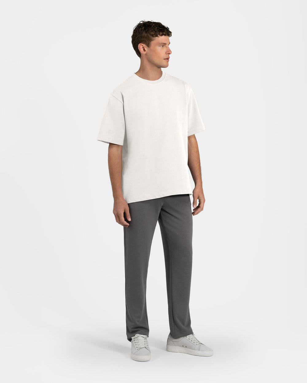 TS 01 Essence Oversized Heavyweight Off White 2.0 – t-shirt in white stretch cotton, photo 9