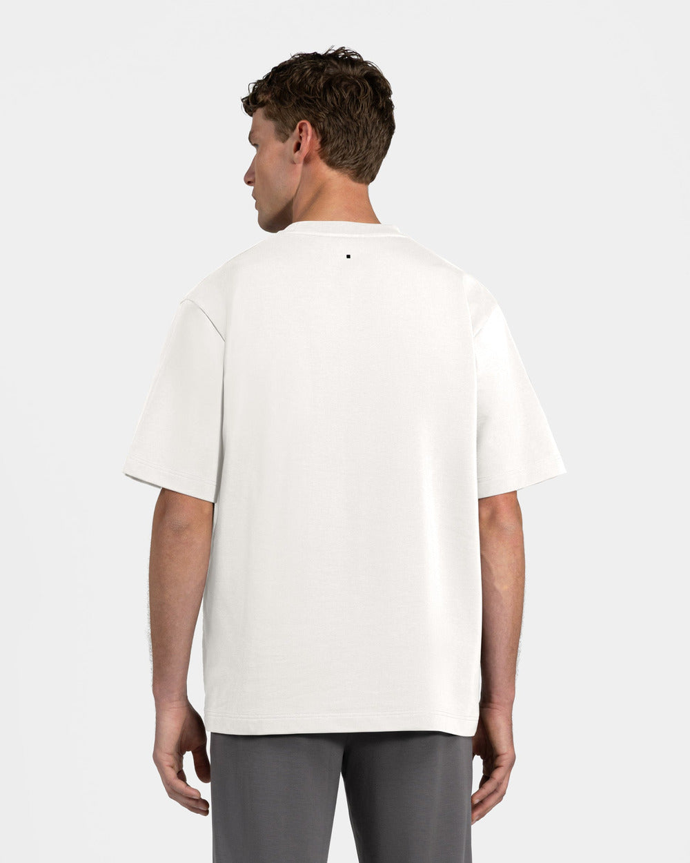 TS 01 Essence Oversized Heavyweight Off White 2.0 – t-shirt in white stretch cotton, photo 11