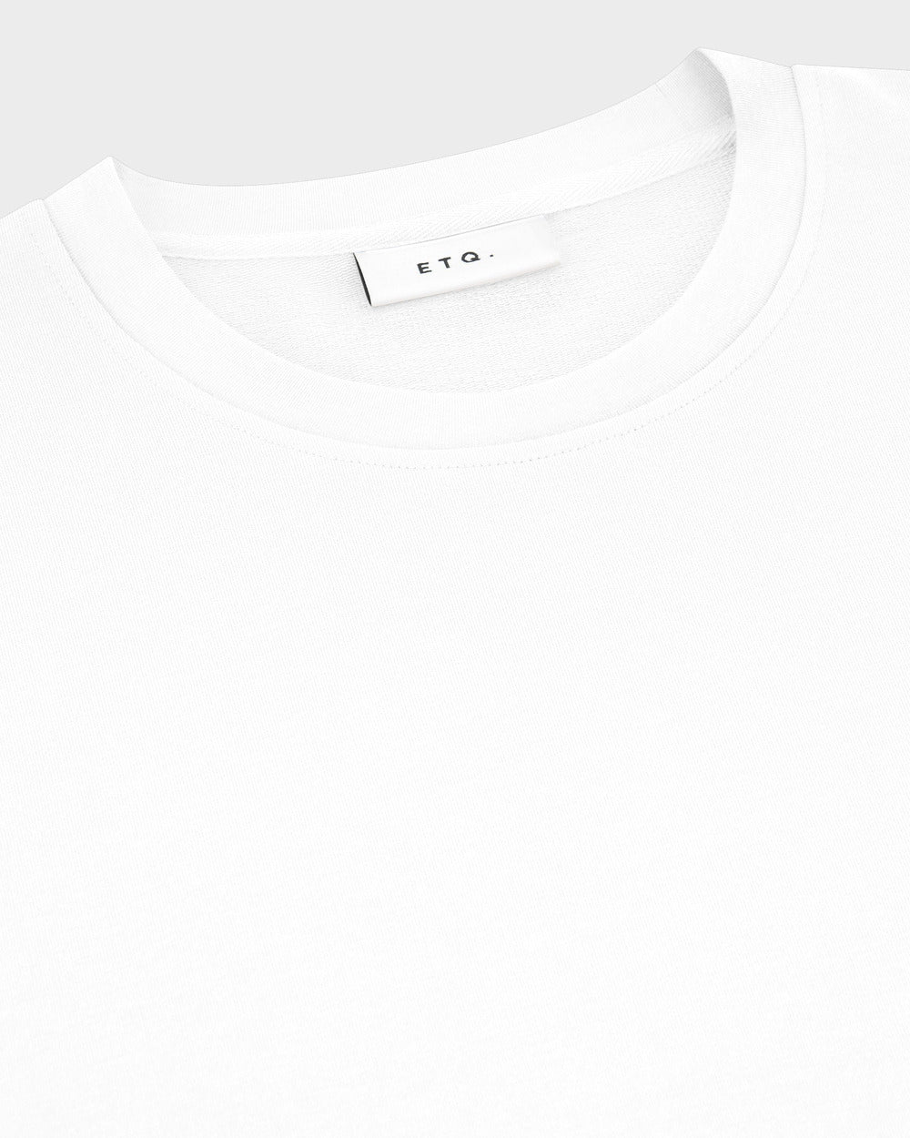 TS 01 Essence Oversized Heavyweight White 2.0 – t-shirt in white stretch cotton, detail