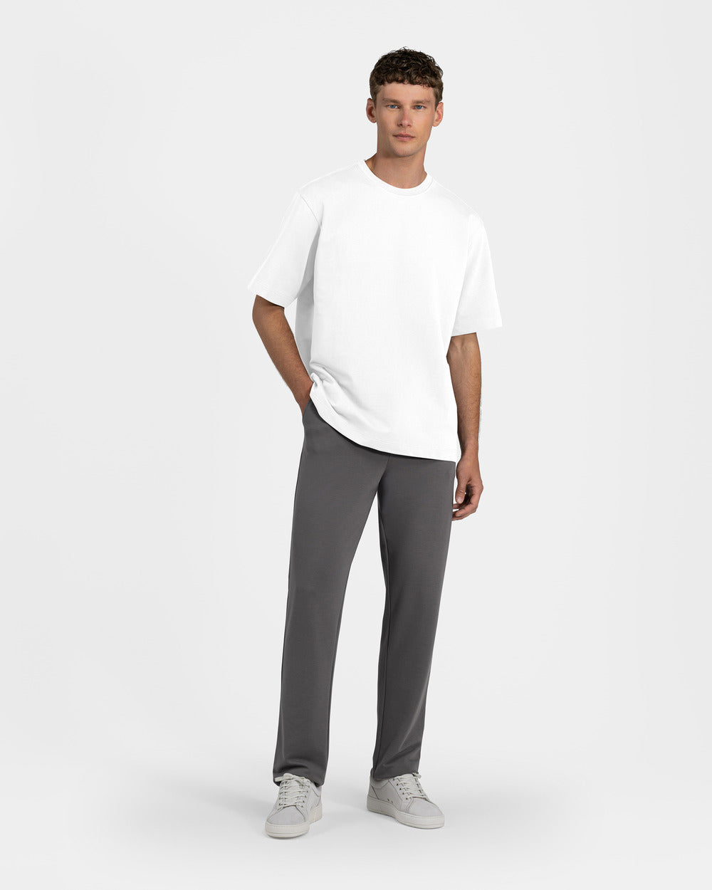 TS 01 Essence Oversized Heavyweight White 2.0 – t-shirt in white stretch cotton, photo 11
