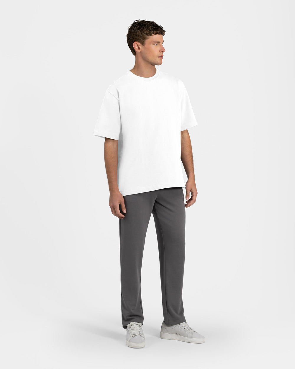 TS 01 Essence Oversized Heavyweight White 2.0 – t-shirt in white stretch cotton, photo 13