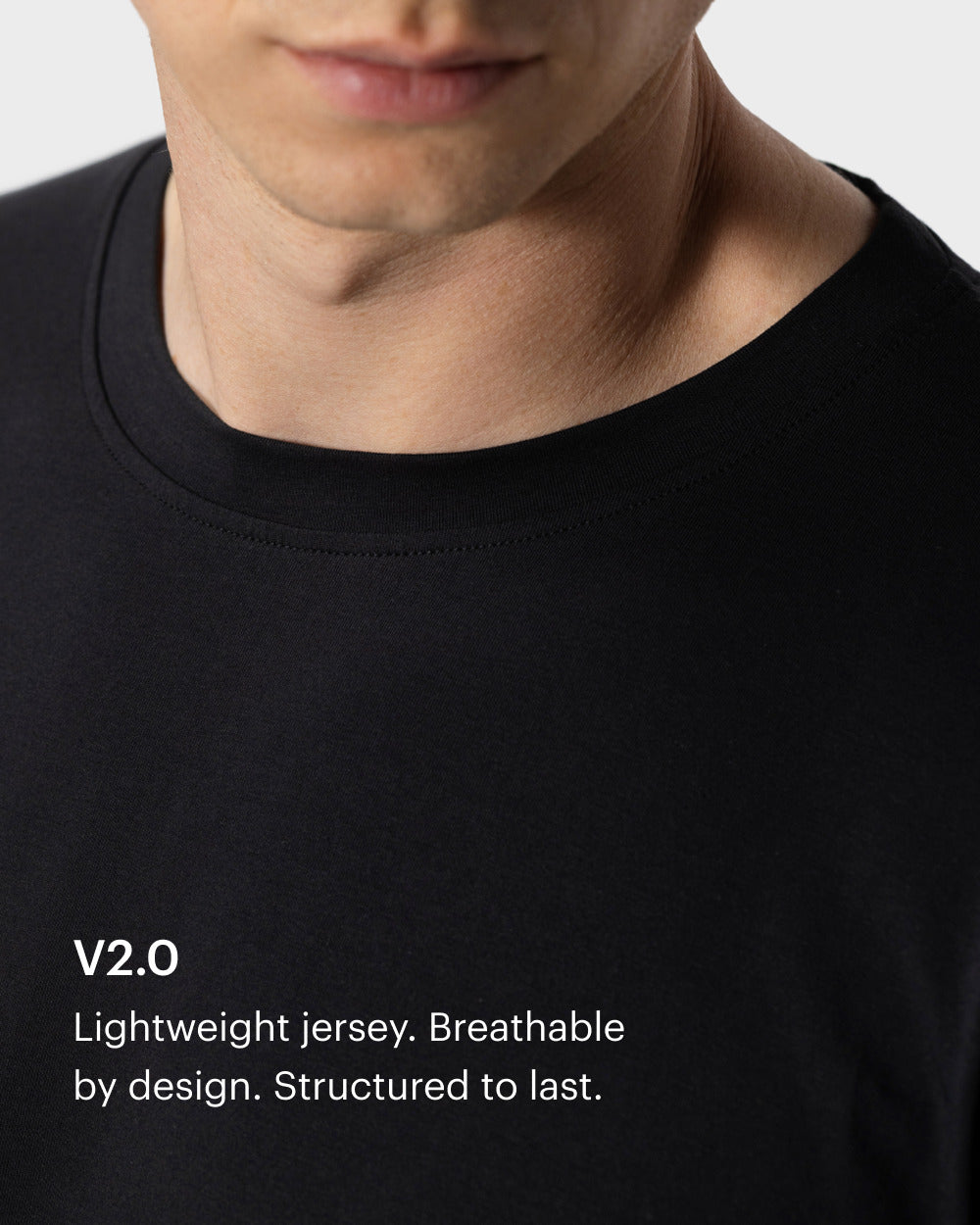 TS 01 Essence Oversized Lightweight Black 2.0 – t-shirt in black cotton jersey, photo 6