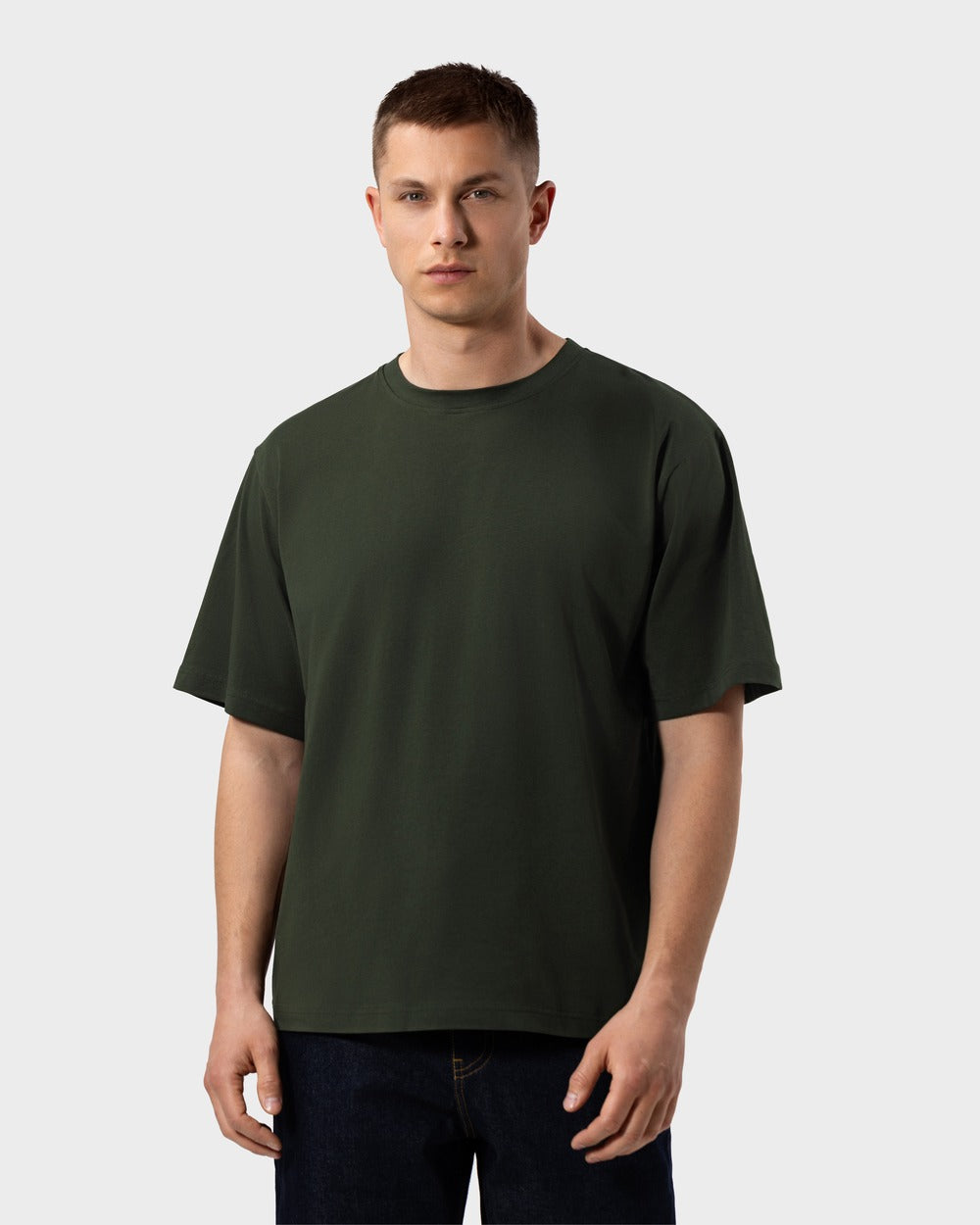 TS 01 Essence Oversized Lightweight Forest Green 2.0 – t-shirt in green cotton jersey