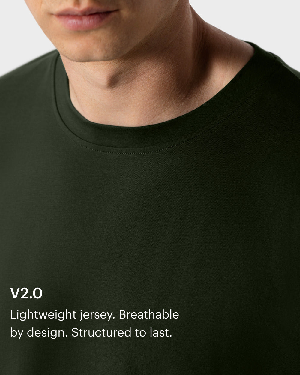 TS 01 Essence Oversized Lightweight Forest Green 2.0 – t-shirt in green cotton jersey, photo 4