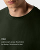 TS 01 Essence Oversized Lightweight Forest Green 2.0 – t-shirt in green cotton jersey, photo 4