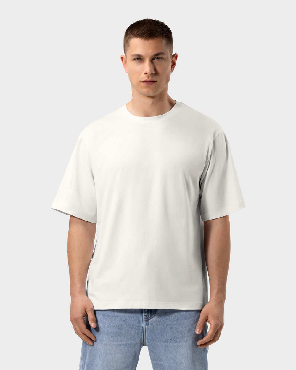 TS 01 Essence Oversized Lightweight Off White 2.0 – t-shirt in white cotton jersey