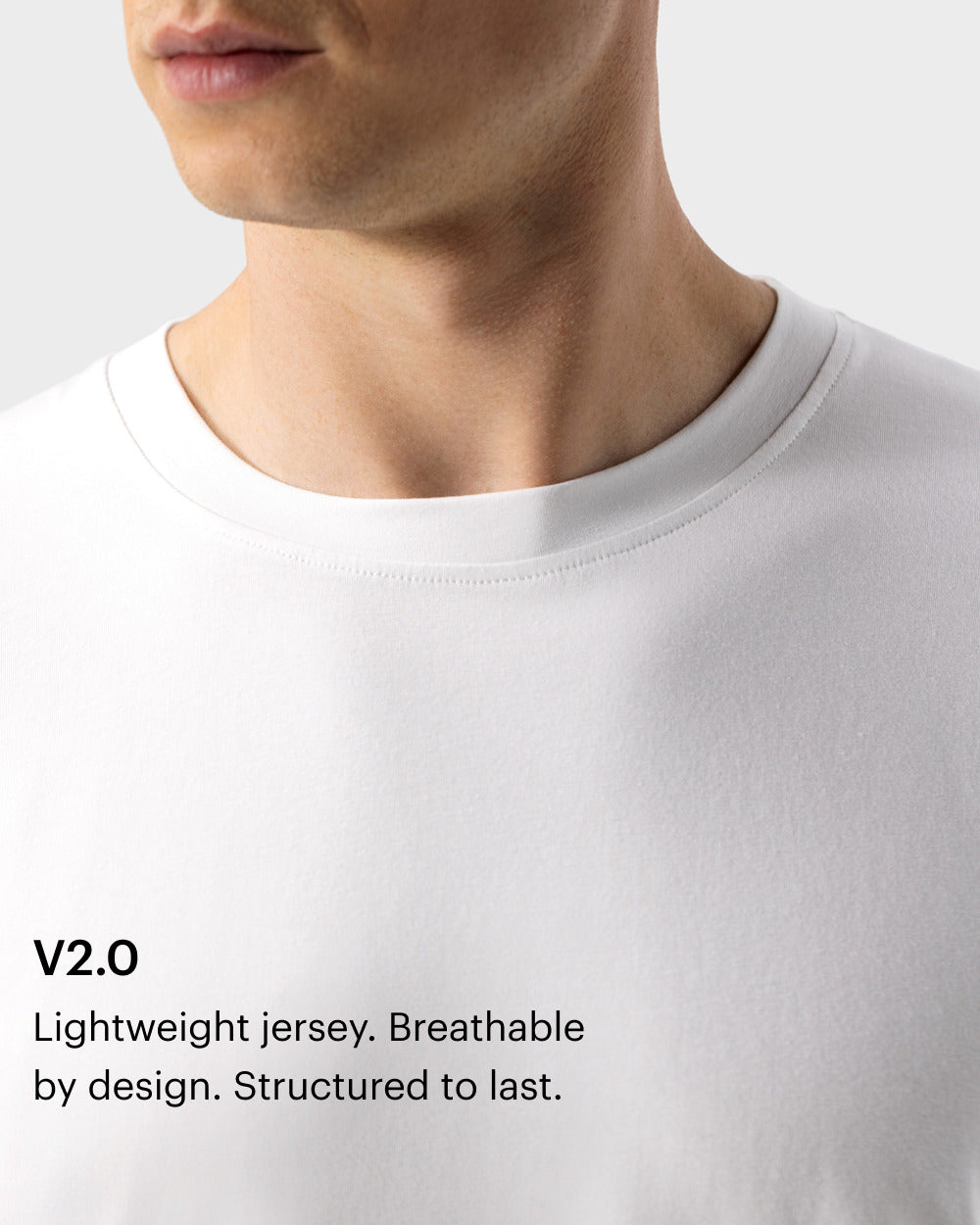 TS 01 Essence Oversized Lightweight White 2.0 – t-shirt in white cotton jersey, photo 4